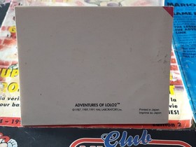 Notice Manuel Original De Jeu Adventures Of Lolo 2 Pour Nintendo Nes en FRA