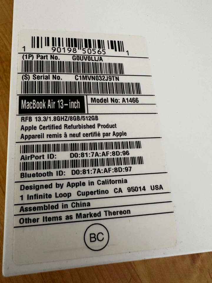 Apple MacBook Air A1466 13-Core I5 8GB 256GB Silver, 2013 Model No cord - Image 2 of 2