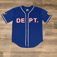 Gallery Dept Echo Park Baseball Jersey Authentic Royal Blue Button Up Size 2XL