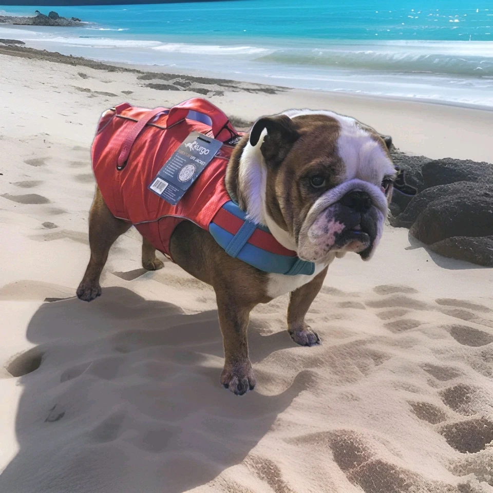 NWT! Kurgo Dog Surf n' Turf Life Jacket/Vest Medium Red  - Image 2 of 4