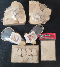 Vintage Sealed Christmas Wood Craft Kits Lot Provo Craft Hang-Ups USA 6 Kits