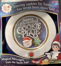 The Elf on the Shelf Santa's Enchanted Cookie Plate Magical Messages New