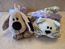 Tesco Chilly Friends Chester The Cat & Scamp dog Soft toy plush 2004 14cm