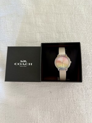 Coach Multicolor Leather Strap Watch Like New Runs Great Coach Boxed Pride Collection Baxter Leather Watch With  main image 3