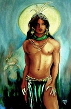 A4 PRINT Unique Version Of Hindu God Krishner, VISHNU's Avatar By Unknown Artist