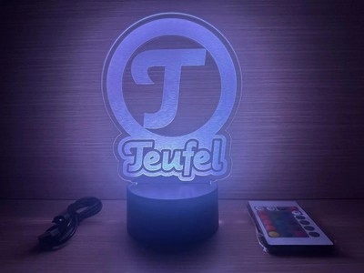 INFO LESEN - Lampara Led RGB Teufel Lautsprecher Ultra UL 40 SW L 520 DEF 3 K...