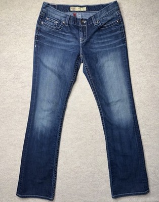 Buckle BKE Mya Bootcut Jeans Women's 30x35 Fits (30x34) Blue Denim Low Rise