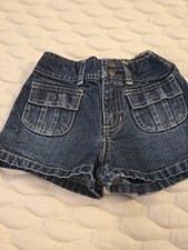 Old Navy Vintage Denim Shorts Dark Elastic Back Toddler Girl's 2t