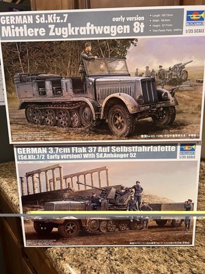 Trumpeter 1/35 German Sd.Kfz.7 & Sd.Kfz.7/2 Flak 37 Model Kit Lot Open