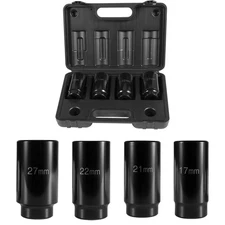 3X Power Harmonic Balancer Crank Bolt Removal Tool Socket Set 17 21 22 27mm 1/2"