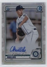 2020 Bowman Draft Chrome Picks Refractor /499 Connor Phillips #CDA-CP Auto 0lm