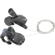 Dual Bike Shifters 3x7 21-Speed w/Left Lever & Right Thumb Button 22.2mm Mount