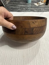 Beautiful Hand Turned Wooden Bowl 10  Diameter Round 5  Tall New Gift