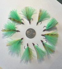fly fishing flies lot, Light Green With Silver Flash Salt & Fresh Water Panfi