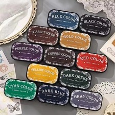 2Pcs High-Density Color Water-Based Ink Pad for Crafts Projects Stamps Scrapbook