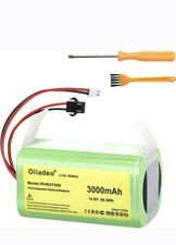 3000mAh Battery for Shark Ion R75 RV85 RV850 RV750-N RVBAT850 2-Prongs Plug 