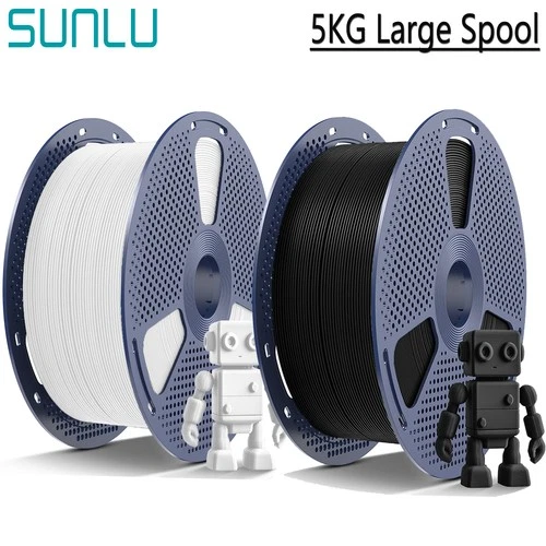 SUNLU 5KG Spule ABS PLA PLA+ PETG 3D Drucker Filament 1.75MM PLA Schwarz Weiß