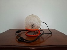 Lampada Da Comodino In Metallo E Vetro. Anni 70'.