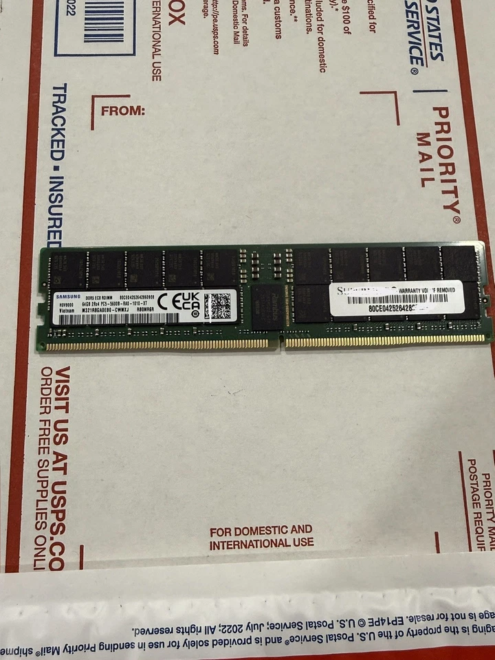 Samsung 64GB (1x64GB) 2RX4 PC5-5600B RDIMM SERVER SPEICHER M321R8GA0EB0-CWMXJ Test
