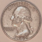 1962-D Washington Silver Quarter - Extra Fine - #3529EA