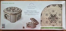 New Sealed UGEARS Mechanical 3D Models Wooden Puzzle Treasure Box 190pc