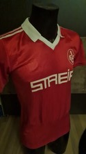 1.FC Kaiserslautern Trikot Adidas mit STREIF Vintage Nr 14 Rot Glanztrikot M