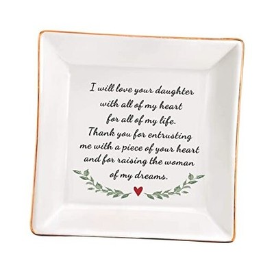 XJF Mother of The Bride, Mother of The Groom Ceramic I will love your daughter