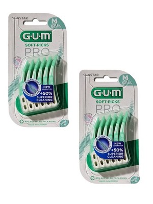 2x  GUM Soft-Picks Pro medium - 2x 60 Stück Zahnstocher Interdentalbürste