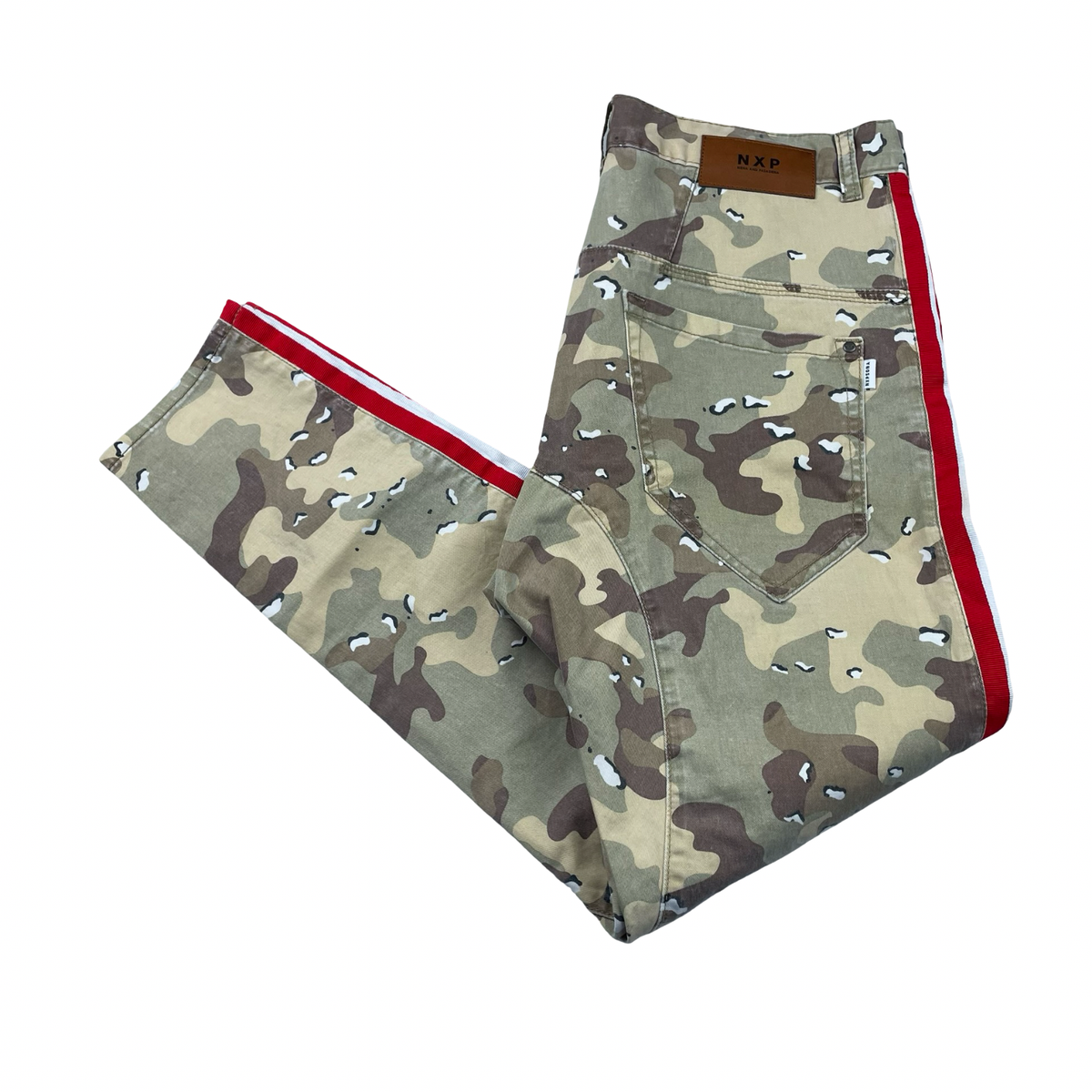 NXP Nena And Pasadena Men's 5-Pocket Pants Camouflage Red/White