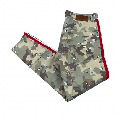NXP Nena And Pasadena Men's 5-Pocket Pants Camouflage Red/White