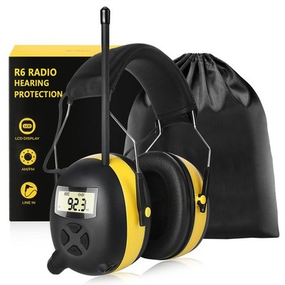 AM FM Headphones Digital Display 30dB Noise Reduction Wireless AM FM Stereo