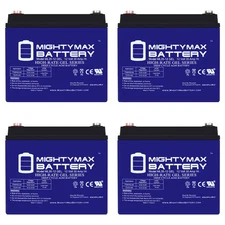 Mighty Max 12V 35AH GEL Replaces Goal Zero Yeti 400 Solar Generator - 4 Pack