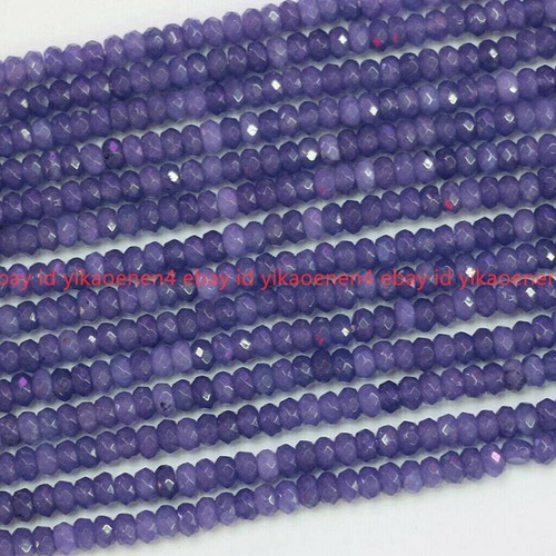 Faceted 2x4mm Genuine Natural Rondelle Gemstone Abacus Loose Beads 15" Strand - Picture 18 of 29