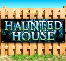 HAUNTED HOUSE SIGN Advertising Vinyl Banner Flag Sign USA 15" 18" 20" 30" 48"