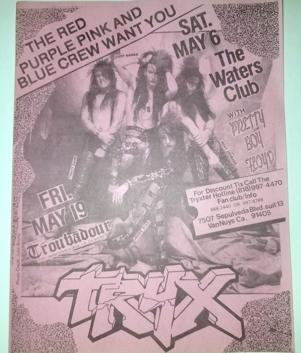 D*o様 90s ヴィンテージ シルベスター バッグスバニー シーツ バンド 演 TRYX PRETTY BOY FLOYD FLYER VTG METAL GLAM CONCERT HAIR HANDBILL