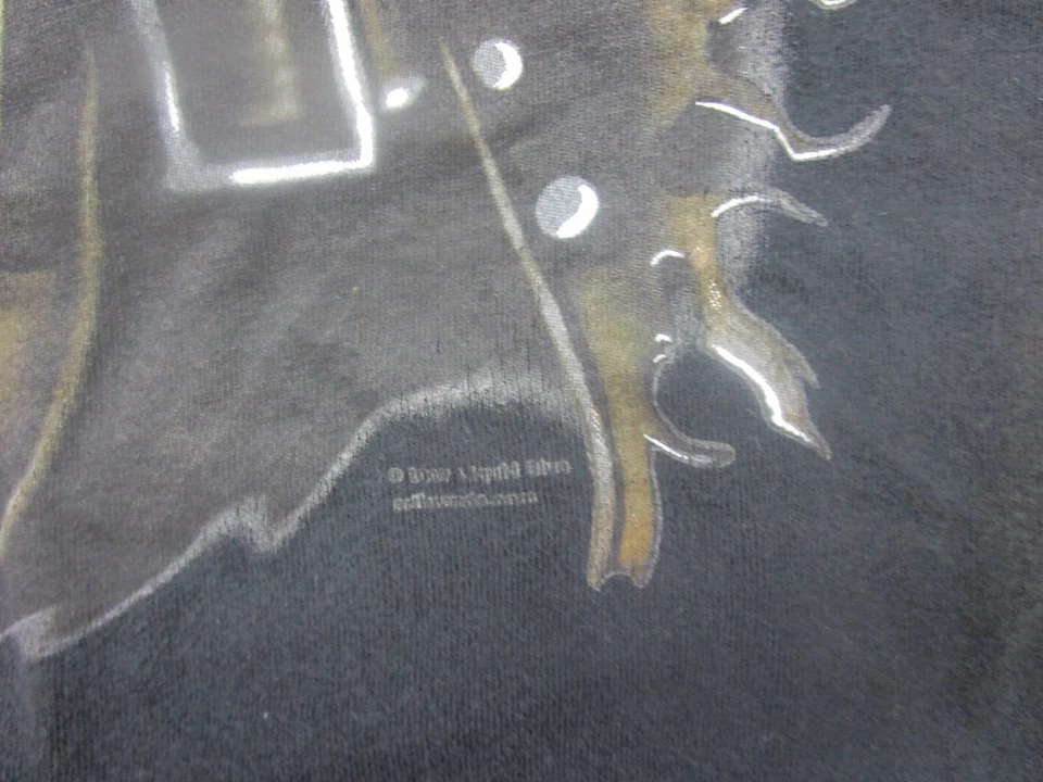 Camiseta gráfica pirata esqueleto azul líquido vintage Y2K (L) duelo espadas caveira - Imagem 4 de 4