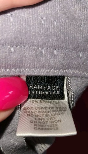 Rampage Intimates Lined Pink Grey Lace Overlay Underwire TShirt Bra Size 38D VGC - Picture 4 of 8