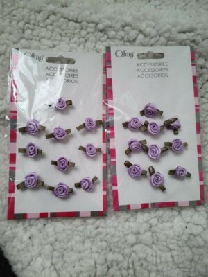 Offray Accessories Small Ribbon Roses - 10 pieces per pack x2 | eBay