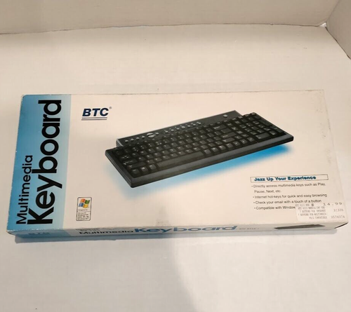Tastiera multimediale BTC 9113 PS/2 compatibile Millennium nera - Foto 4 di 15