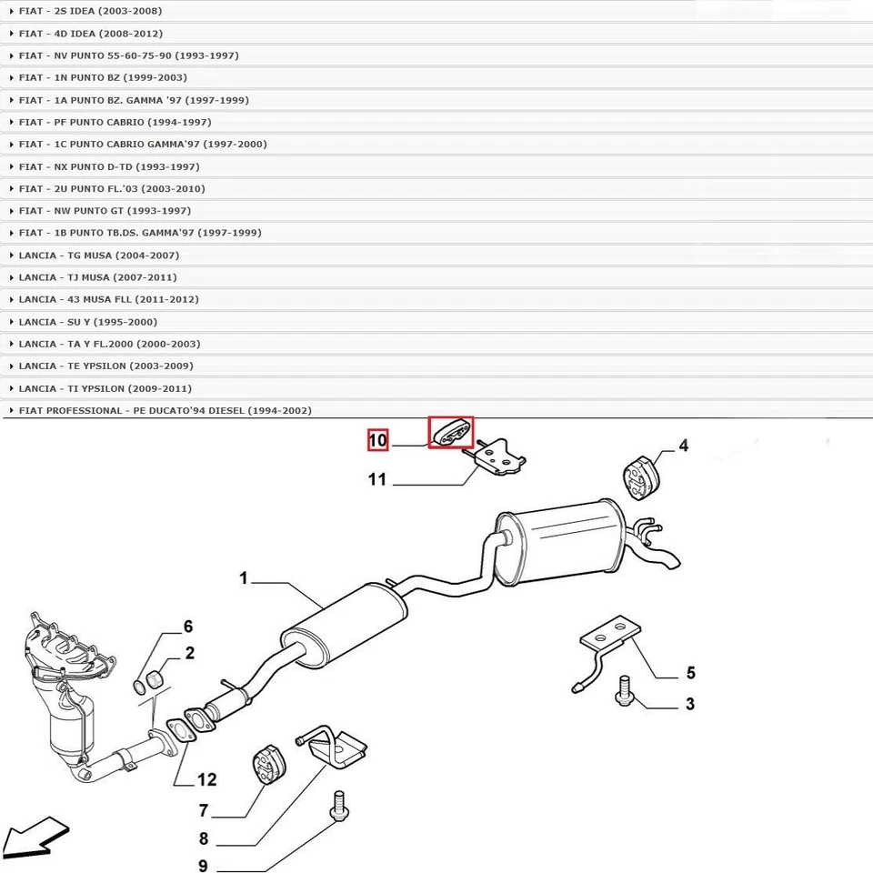 TASSELLO SUPPORTO SILENZIATORE POSTERIORE FIAT PUNTO - LANCIA Y PER 7718578 Foto 2 de 4