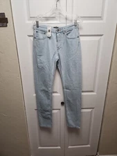 $270 APC Petite New Standard Button Fly Bleached Out Blue Jeans Mens Size 28