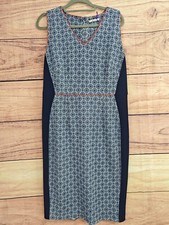 TU Size 18 Blue White Floral Mandala Pattern Dress With Some Stretch