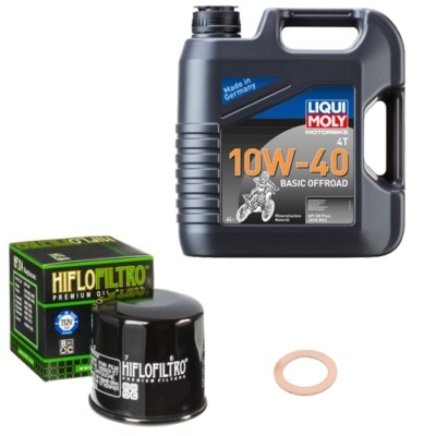 HiFlo Ölfilter Set LM 10W-40 Off. 4L für Kawasaki KLZ 1000 SE Versys LZT00CDA 20