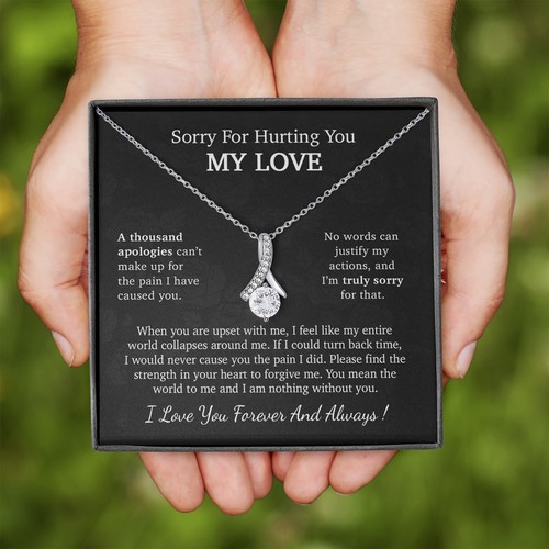I’m Sorry Necklace Gift, Apology Gift For Her, Forgiveness Gift - Picture 5 of 9