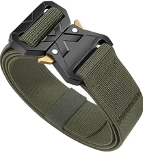 Tactical Belt for Men, Military Hiking Rigger 1.5" Nylon Web Stretch Work Belt