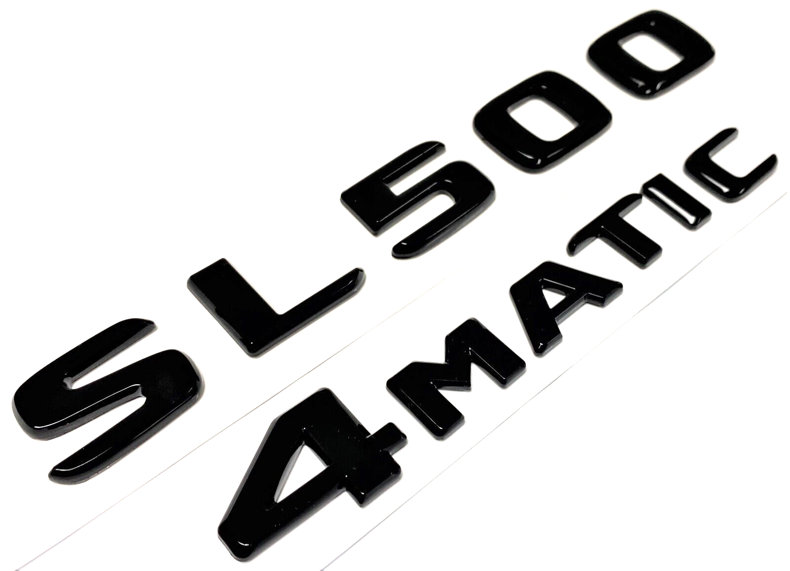 2 SL500+4MATIC BLACK FOR MERCEDES REAR TRUNK EMBLEM BADGE PLATE DECAL NUMBER