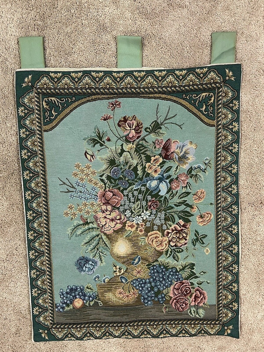 値下げ中 フルーツタベストリー Tapestry Wall Art Fruit and Flowers In Vase Arrangement Hanging 33