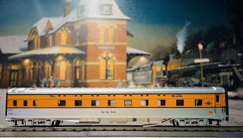 MTH 206699 Denver Rio Grande Ski Train 2Car 70' ABS Slpr/Din Pass