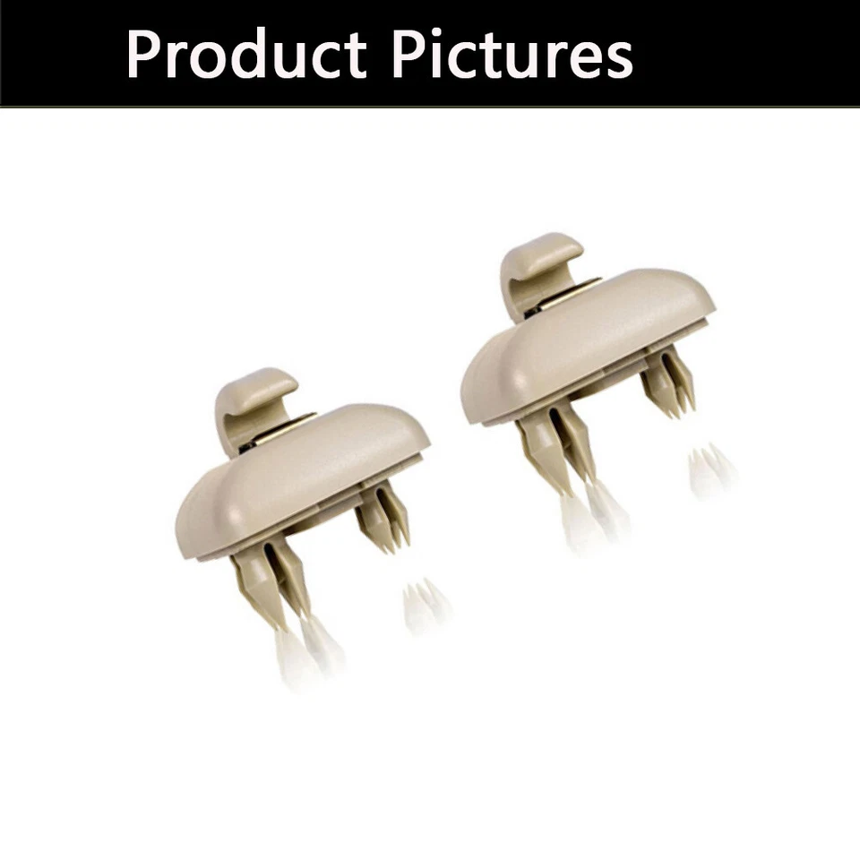 2 piezas para Audi A1 A3 A4 A5 Q3 Q5 S3 S4 S5 TT parasol clip gancho 8U0857562A beige Foto 3 de 4