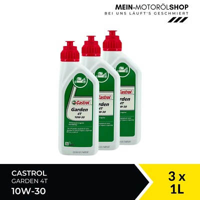 Castrol Garden 4T 10W-30 API Sl/CF Rasenmäheröl 3x1 Liter = 3 Liter